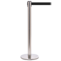 Queue Solutions QueuePro 250, Polished Stainless Steel, 11' Yellow Belt PRO250PS-YW110